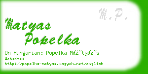 matyas popelka business card